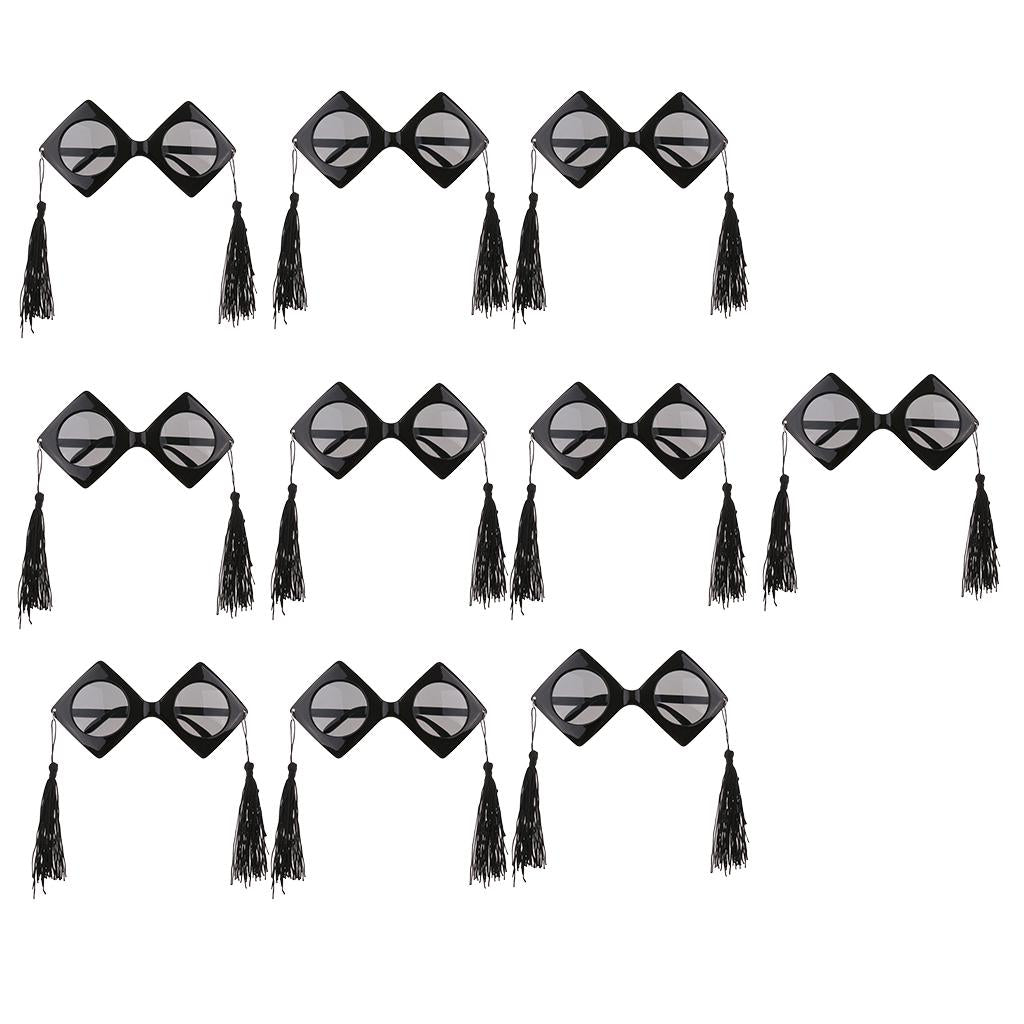 10 Novelty Trencher Cap Sunglasses Graduation Cap Glasses Party Photo Props