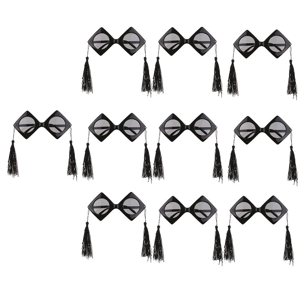 10 Novelty Trencher Cap Sunglasses Graduation Cap Glasses Party Photo Props