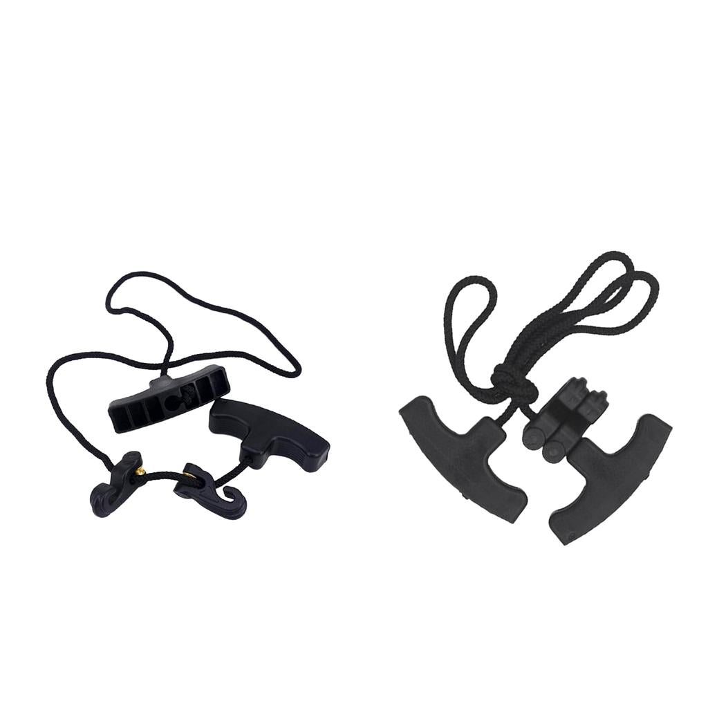 2pcs Plastic Double Handle Cocking Rope String Device Archery Accessories