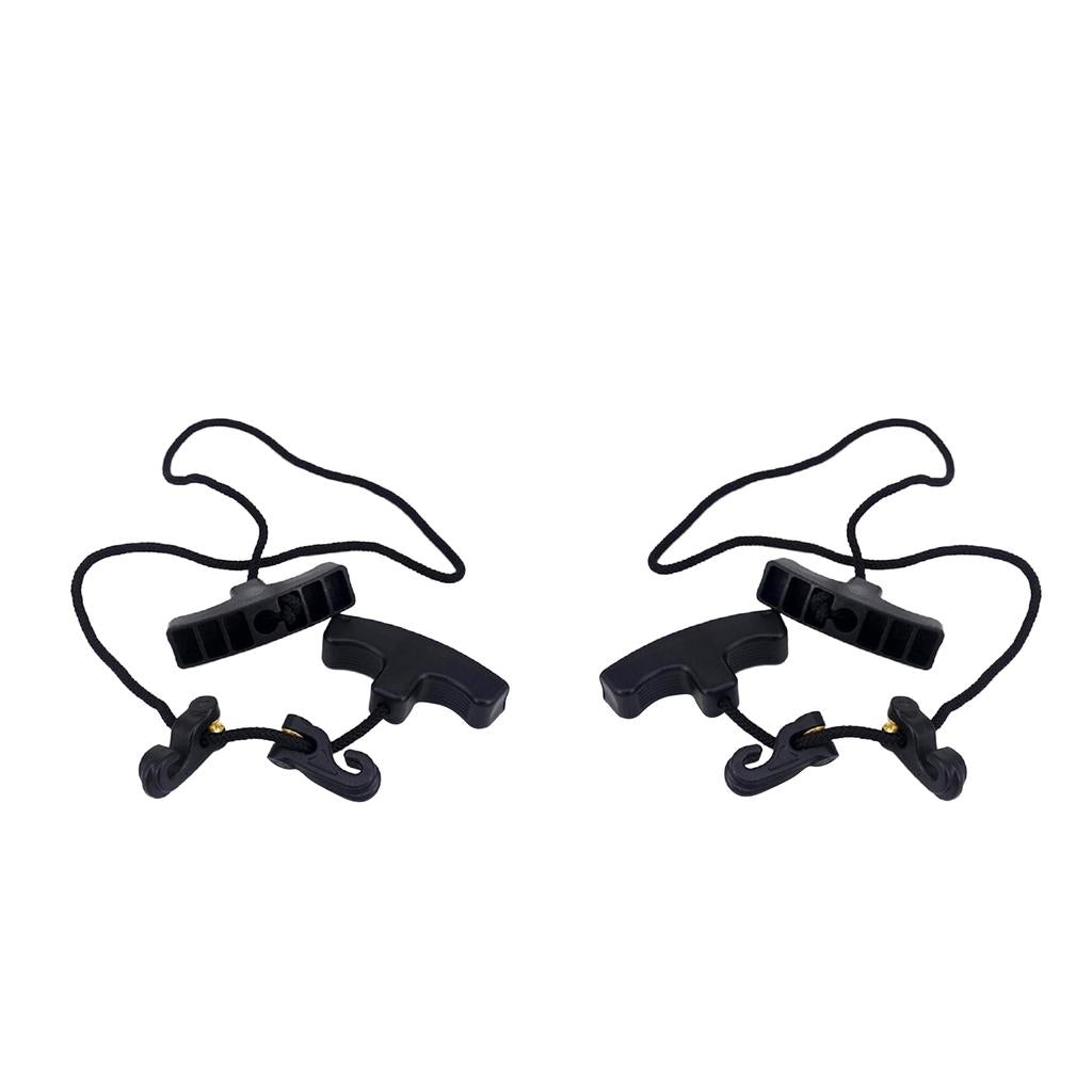 2pcs Plastic Double Handle Cocking Rope String Device Archery Accessories