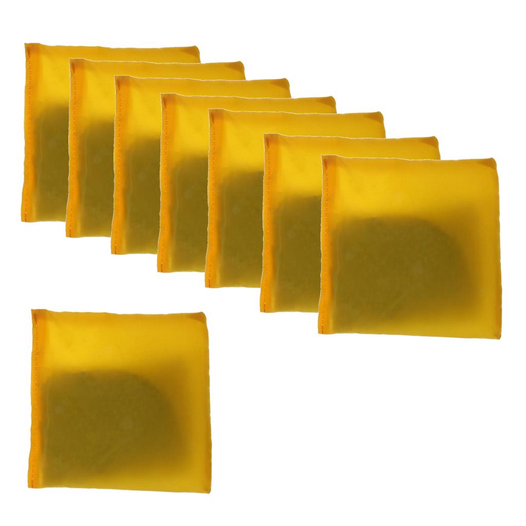 8 Pieces Double Layer Cornhole Bag - Bean Bag for Toss Corn Hole Game yellow