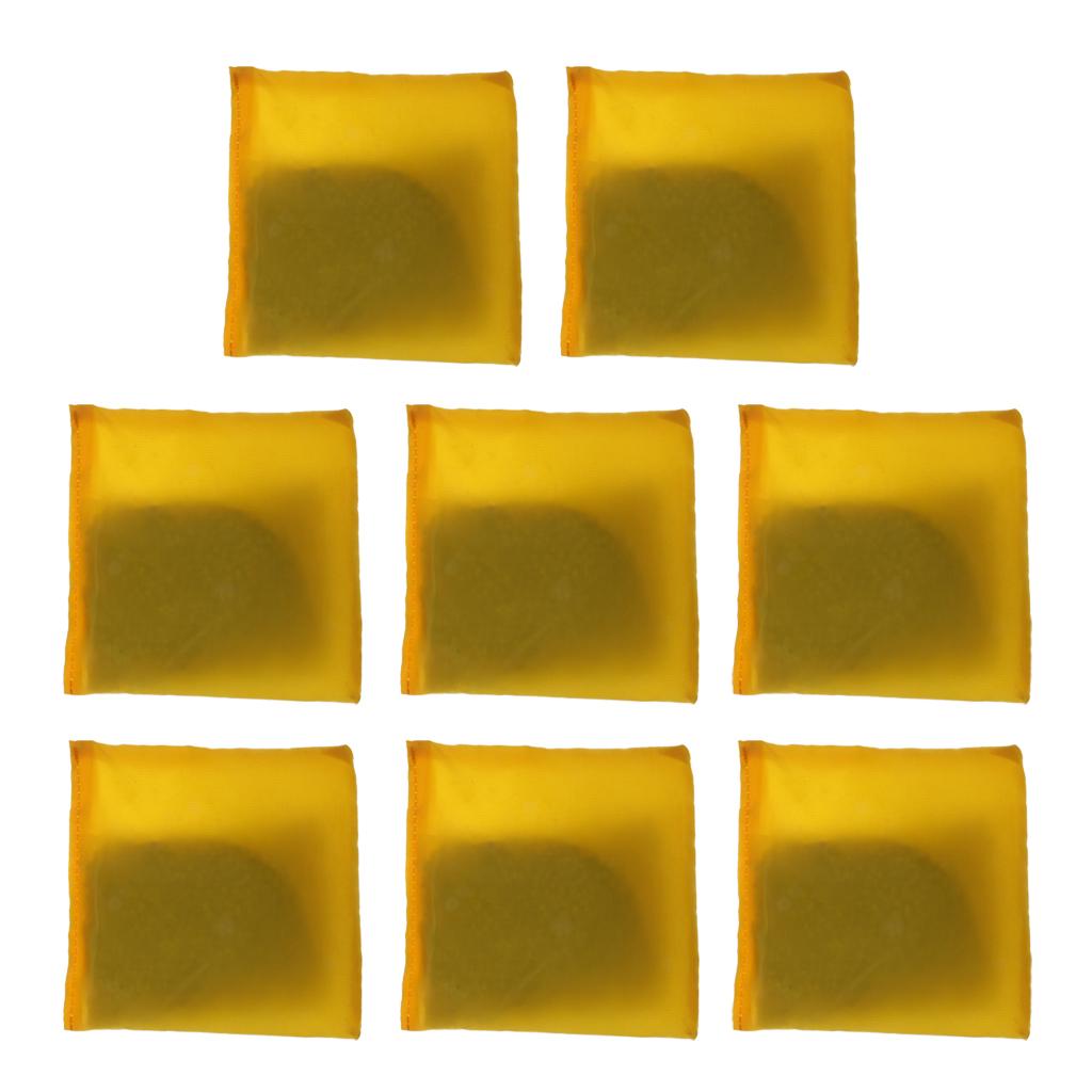 8 Pieces Double Layer Cornhole Bag - Bean Bag for Toss Corn Hole Game yellow