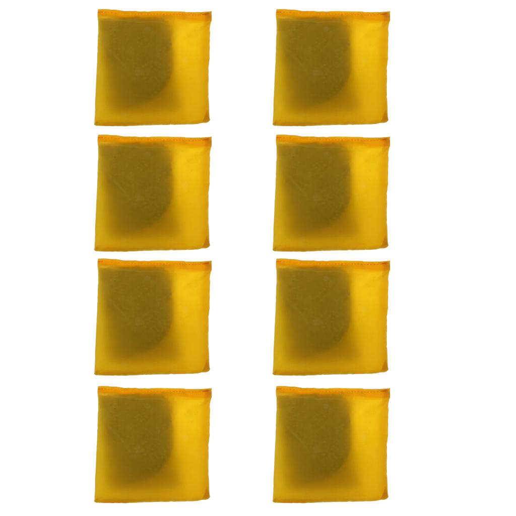 8 Pieces Double Layer Cornhole Bag - Bean Bag for Toss Corn Hole Game yellow