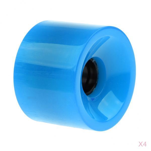 4 Pieces 70x51mm Pro Blank Skateboard PU Wheels Longboard Cruiser blue