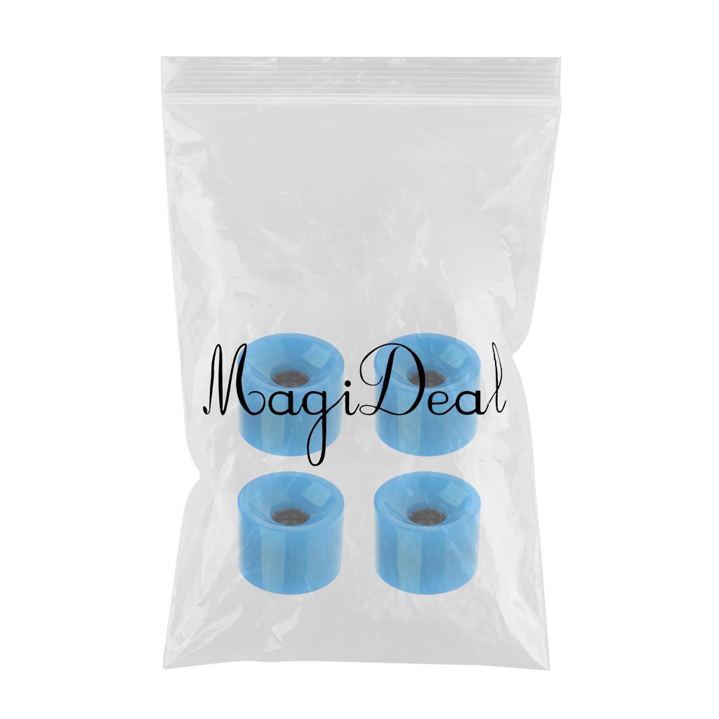 4 Pieces 70x51mm Pro Blank Skateboard PU Wheels Longboard Cruiser blue
