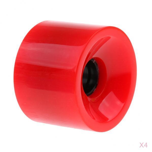 4 Pieces 70x51mm Pro Blank Skateboard PU Wheels Longboard Cruiser red