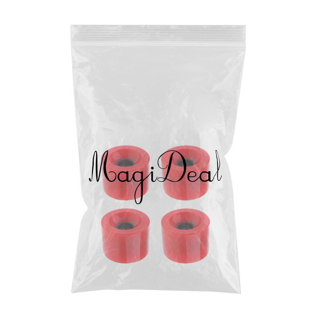 4 Pieces 70x51mm Pro Blank Skateboard PU Wheels Longboard Cruiser red