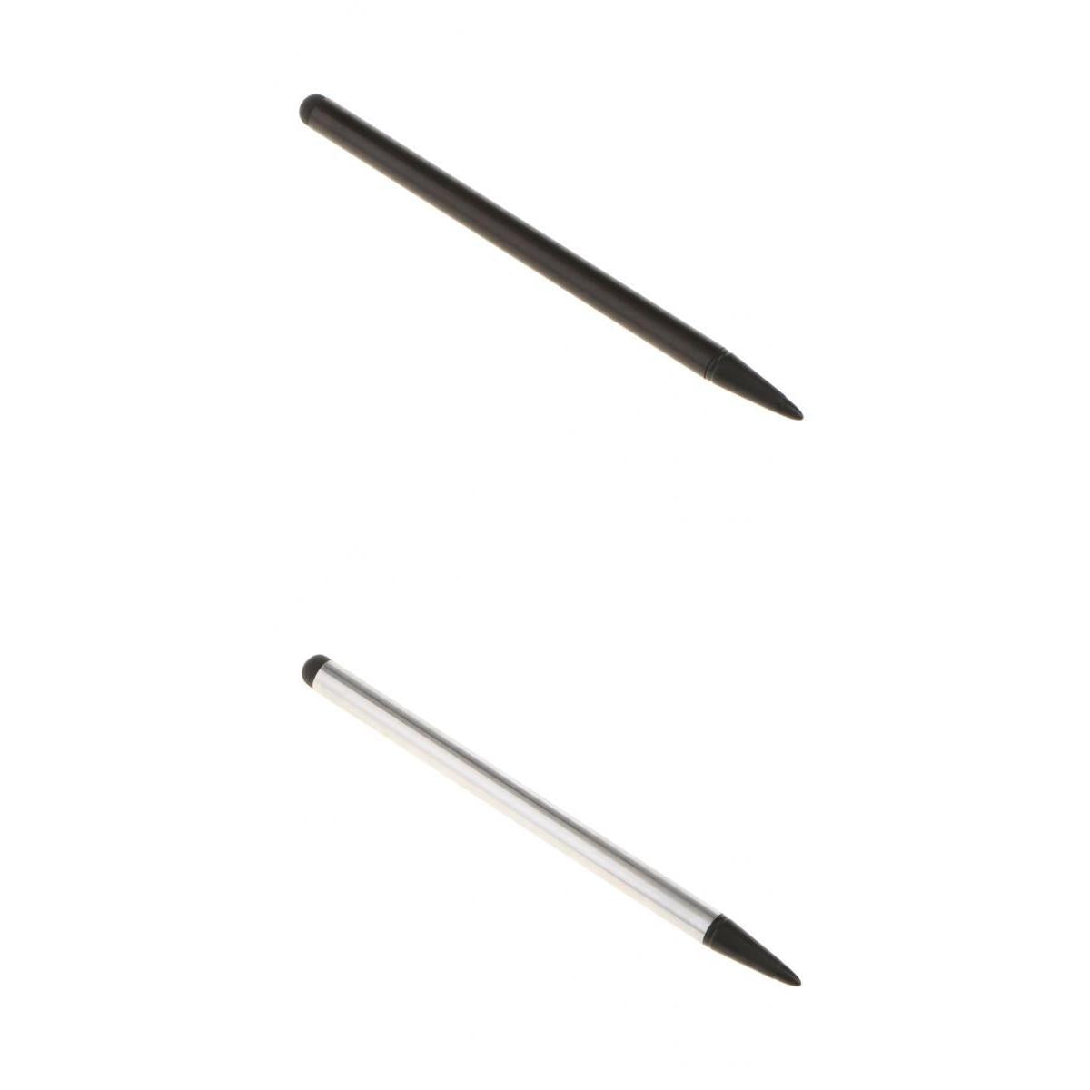 2Pieces Capacitive Pen Touch Screen Stylus Pens for Tablet/ipad Black+Silver