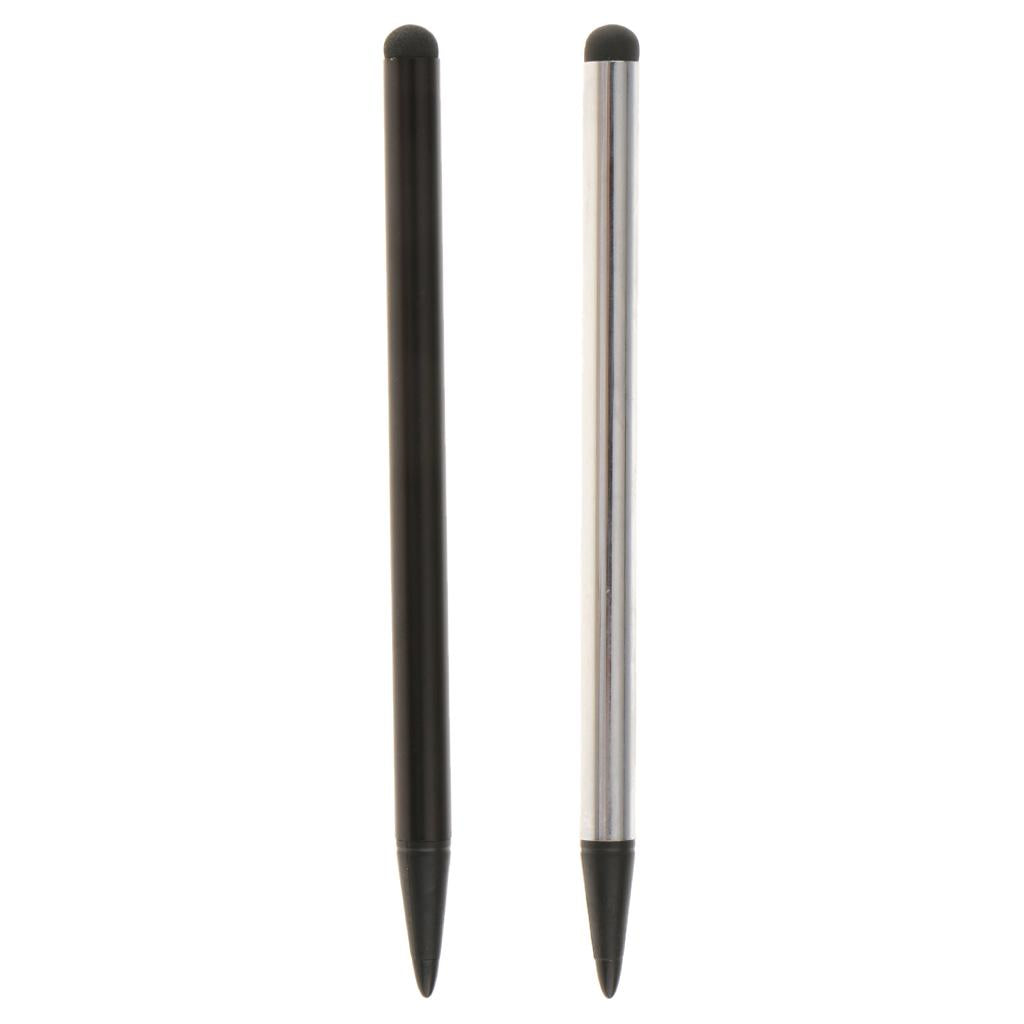 2Pieces Capacitive Pen Touch Screen Stylus Pens for Tablet/ipad Black+Silver