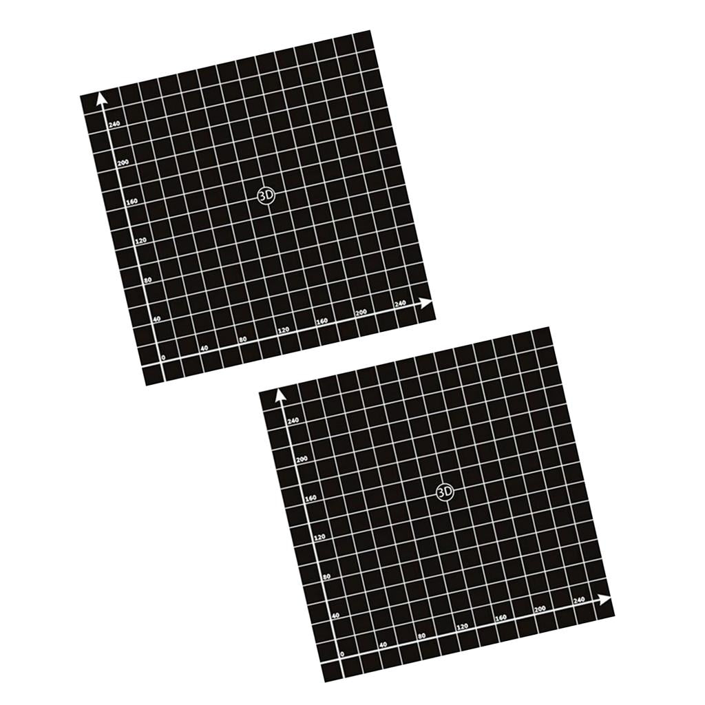 2pcs 300*300mm 3D Printing Build Surface Heat Bed Sticker with Coordinate