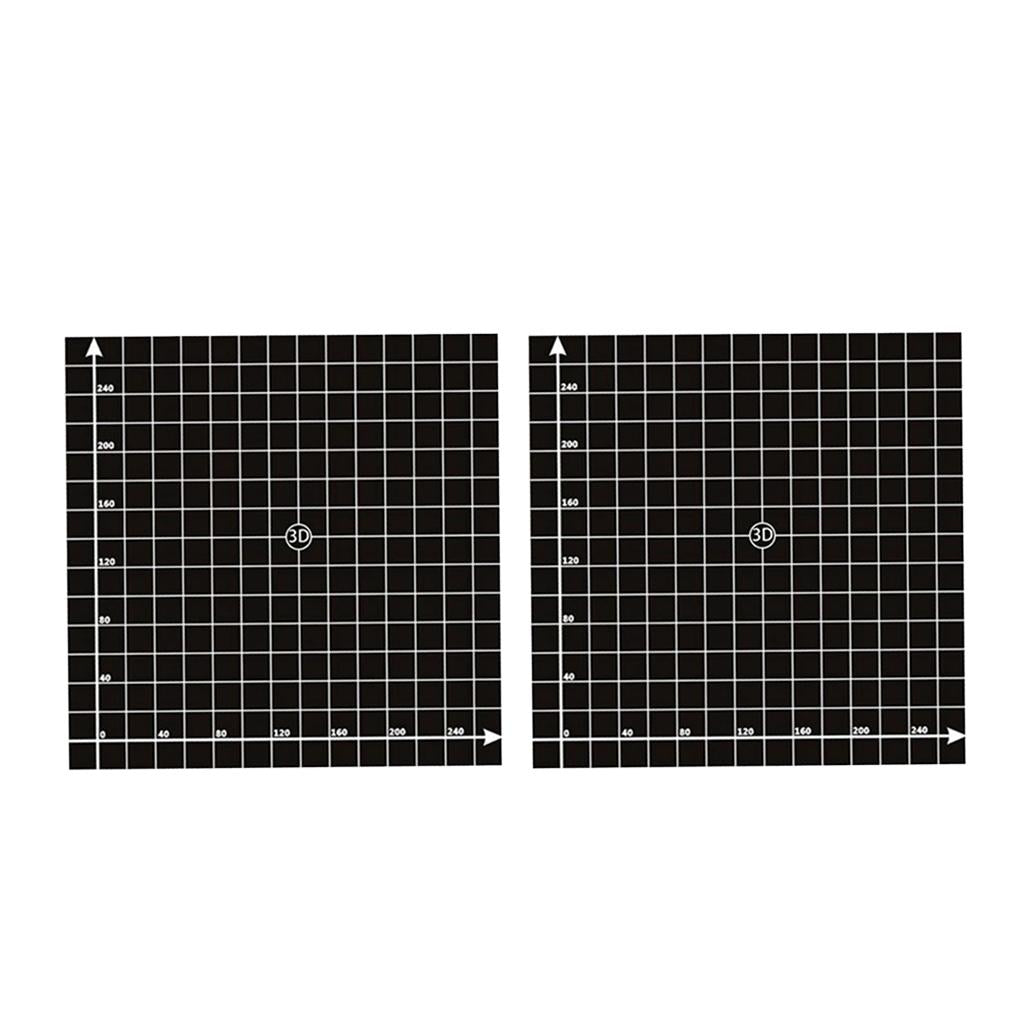 2pcs 300*300mm 3D Printing Build Surface Heat Bed Sticker with Coordinate