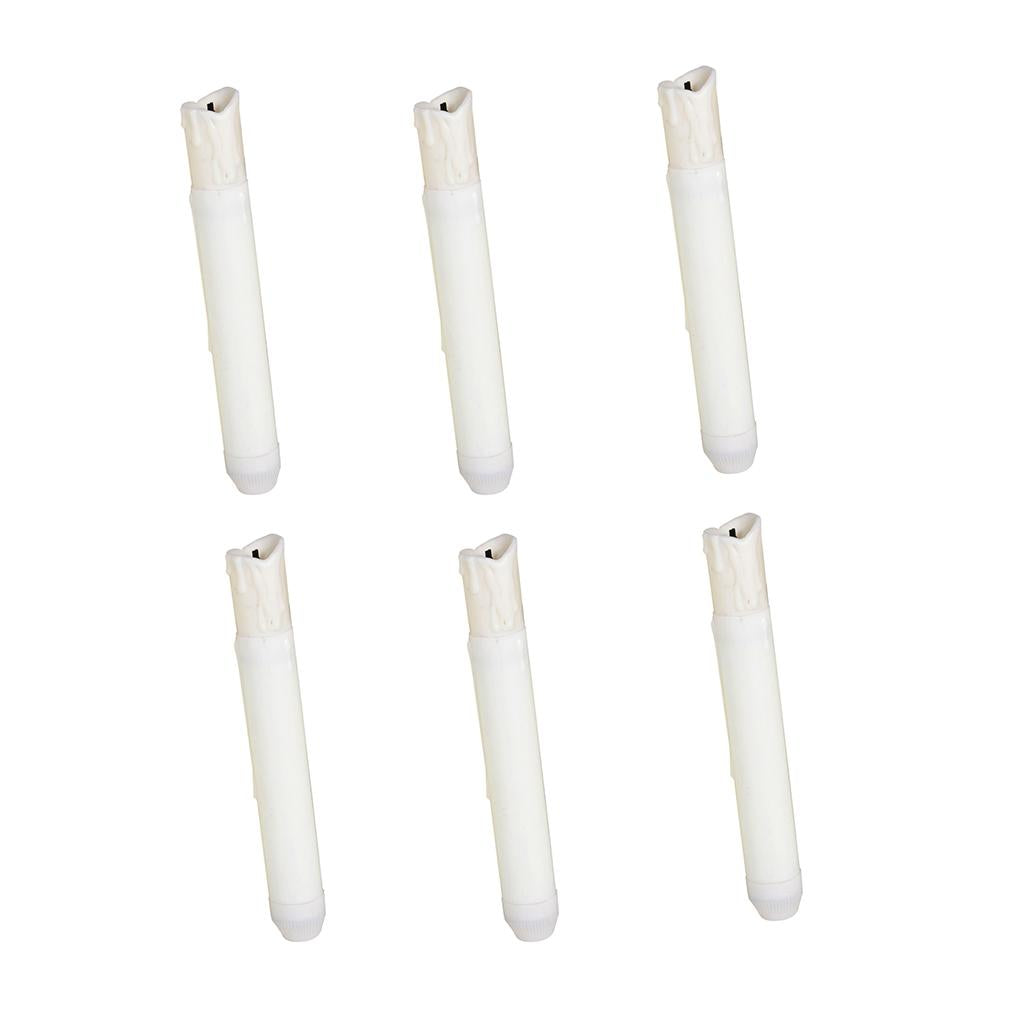 6 Pieces Tall Electric LED Candle Flameless Candle for Party Decor 155mm B