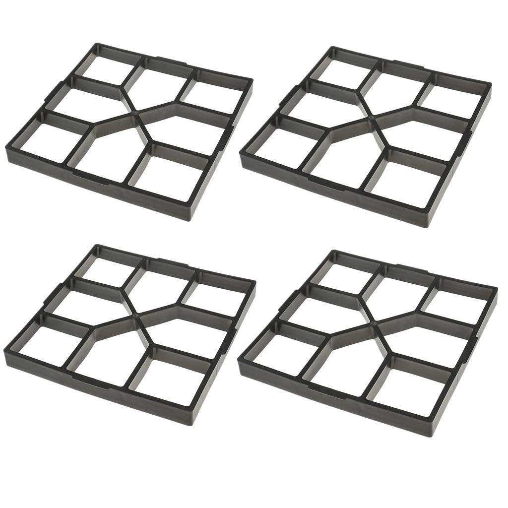 4 Pieces DIY Walk Maker Concrete Stepping Stone Mold Garden Stone Mold 40cm