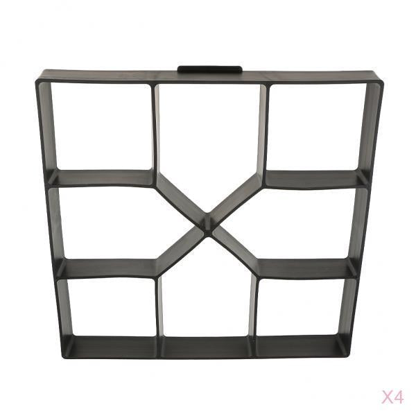 4 Pieces DIY Walk Maker Concrete Stepping Stone Mold Garden Stone Mold 40cm