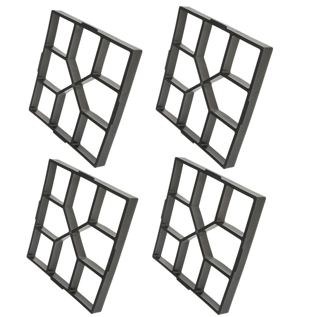 4 Pieces DIY Walk Maker Concrete Stepping Stone Mold Garden Stone Mold 40cm