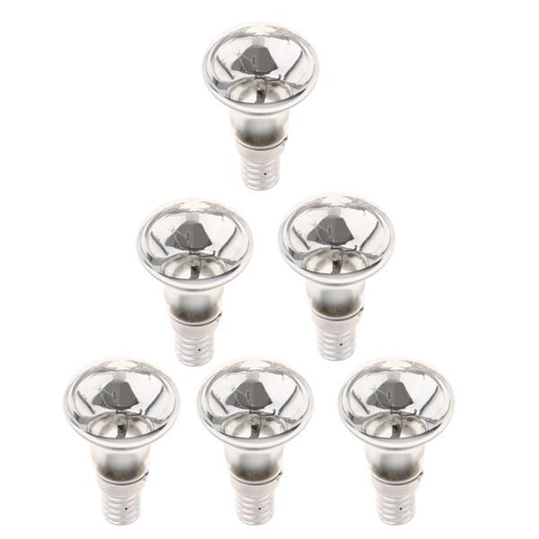 6Pcs R39 Reflector Tungsten Filament Spotlight Bulb Lamp SES E14 25W
