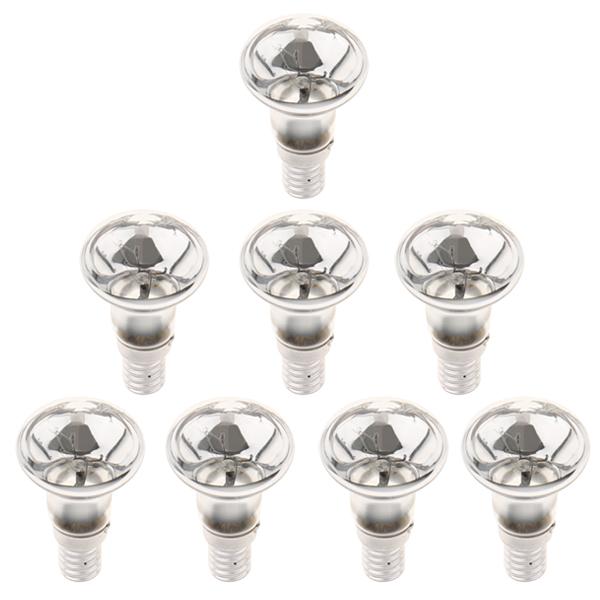 8Pcs R39 Reflector Tungsten Filament Spotlight Bulb Lamp SES E14 25W