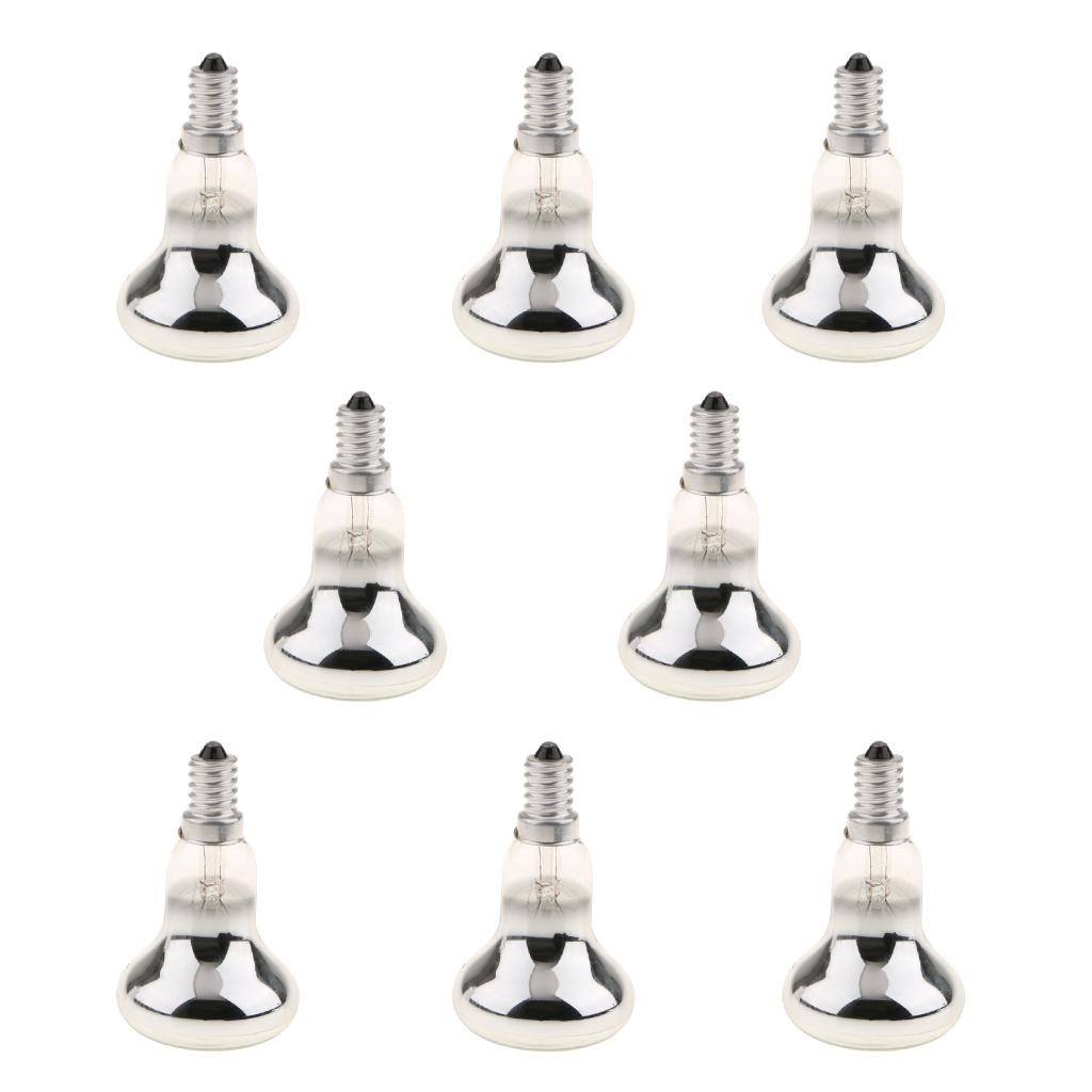 8Pcs R50 Reflector Tungsten Filament Spotlight Bulb Lamp SES E14 40W
