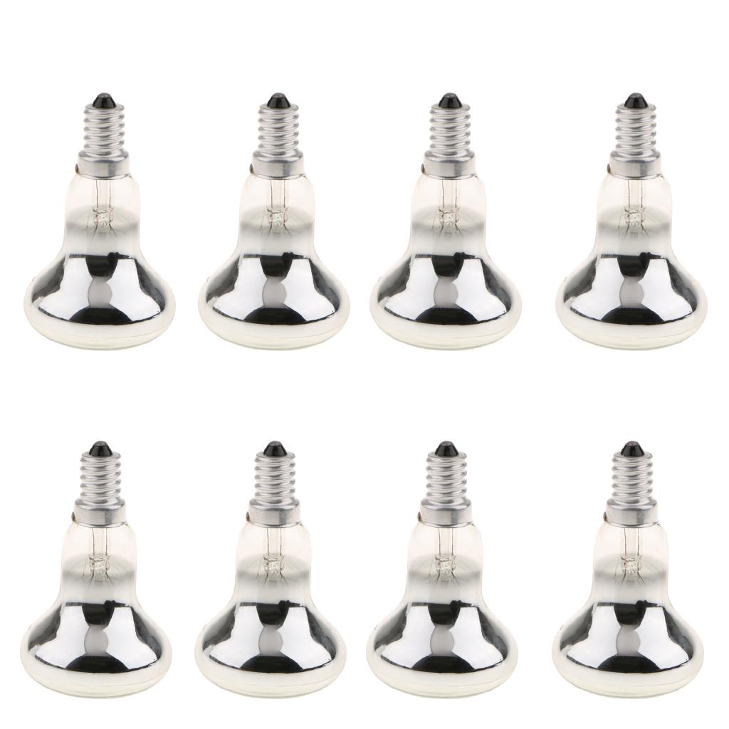 8Pcs R50 Reflector Tungsten Filament Spotlight Bulb Lamp SES E14 40W
