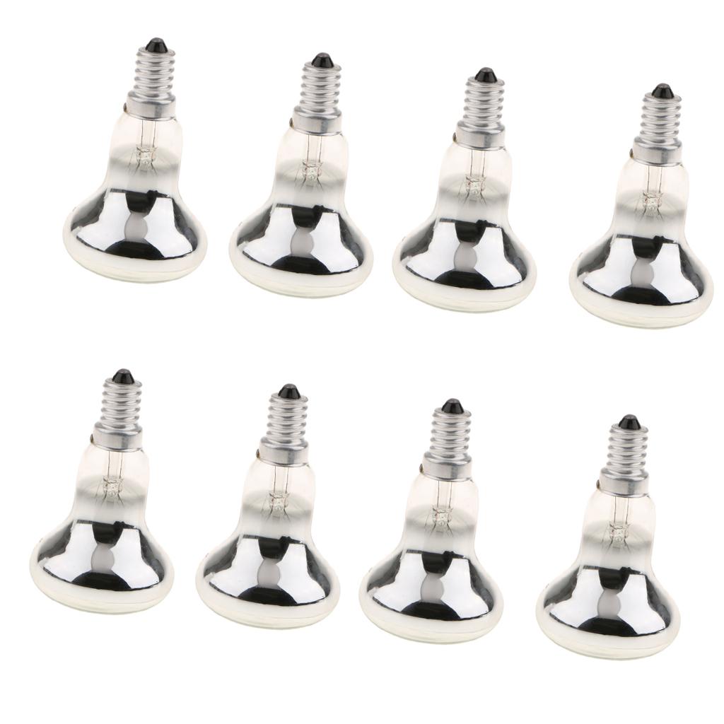 8Pcs R50 Reflector Tungsten Filament Spotlight Bulb Lamp SES E14 40W