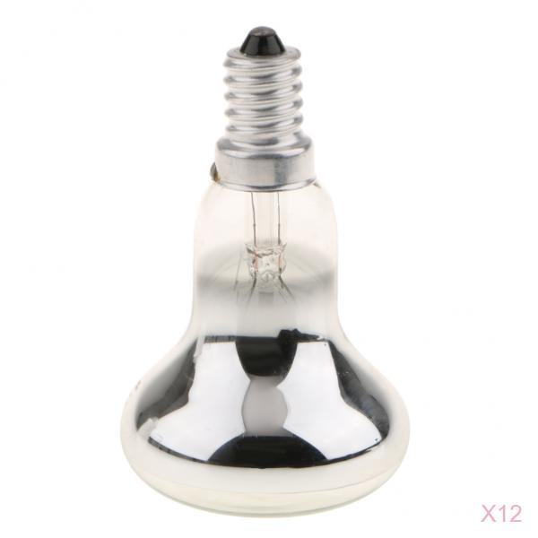12Pcs R50 Reflector Tungsten Filament Spotlight Bulb Lamp SES E14 40W