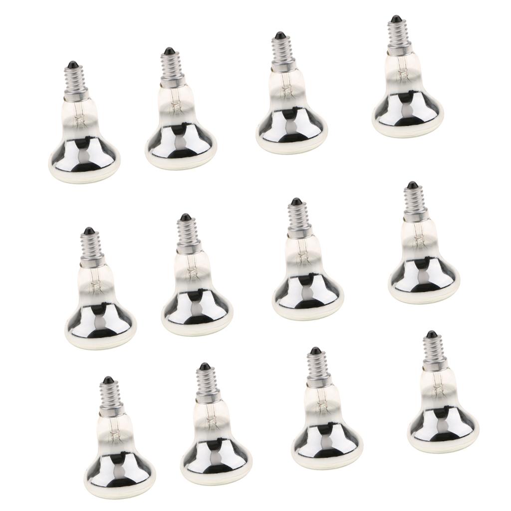 12Pcs R50 Reflector Tungsten Filament Spotlight Bulb Lamp SES E14 40W