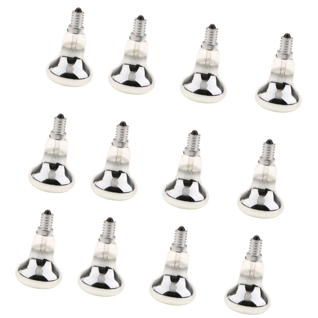 12Pcs R50 Reflector Tungsten Filament Spotlight Bulb Lamp SES E14 40W