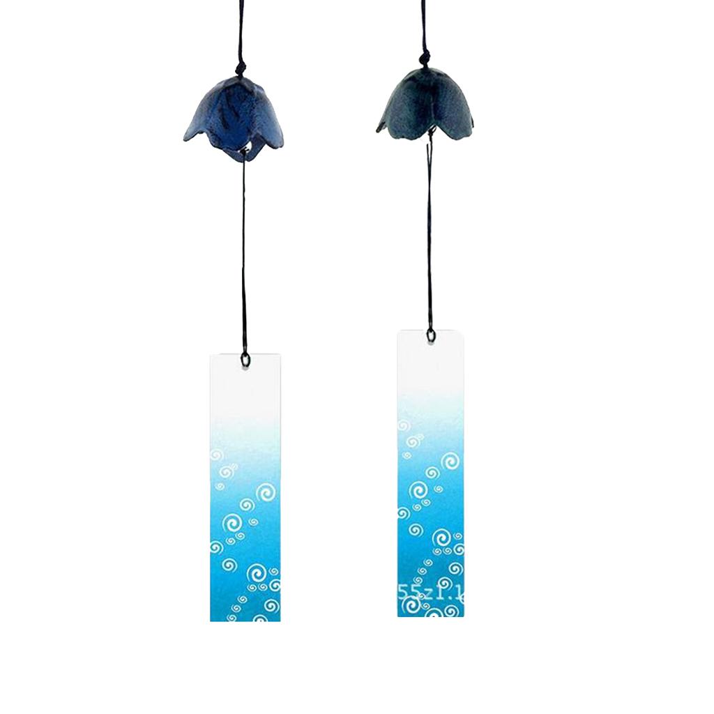 2 Pieces Japanese Furin Wind Chime Nambu Cast Iron Iwachu Bell Flower-shaped