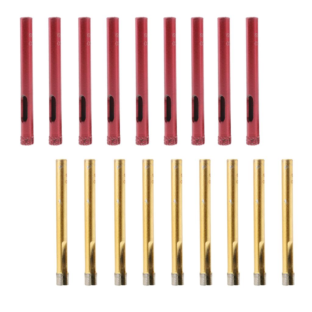 20x Diamond Holesaw Tile Ceramic Glass Slate Porcelain Marble Drill Bits 8mm
