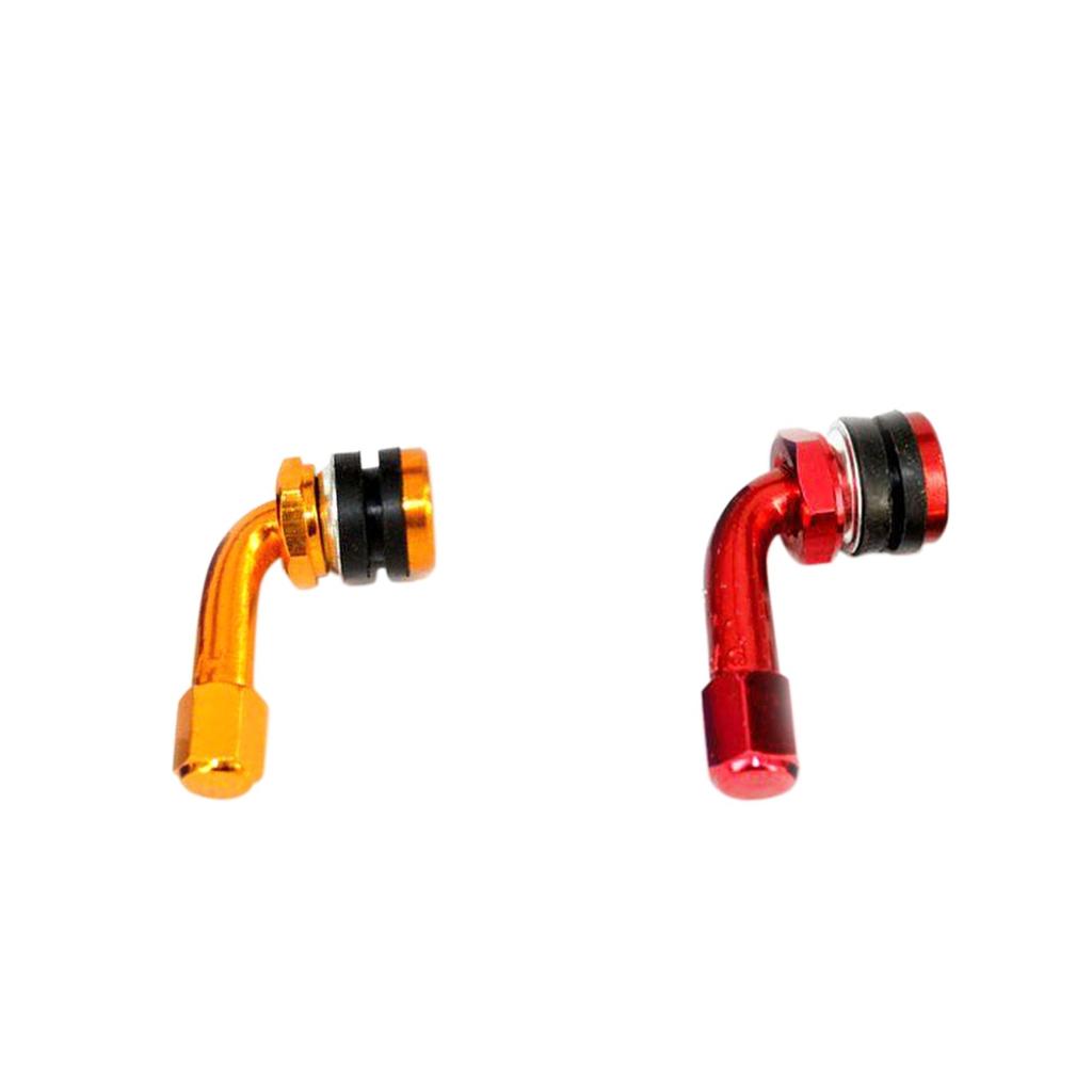 CNC Aluminum Motorcycle Scooter Rim Wheel Air Tyre Tire Valve Stem Red/Gold