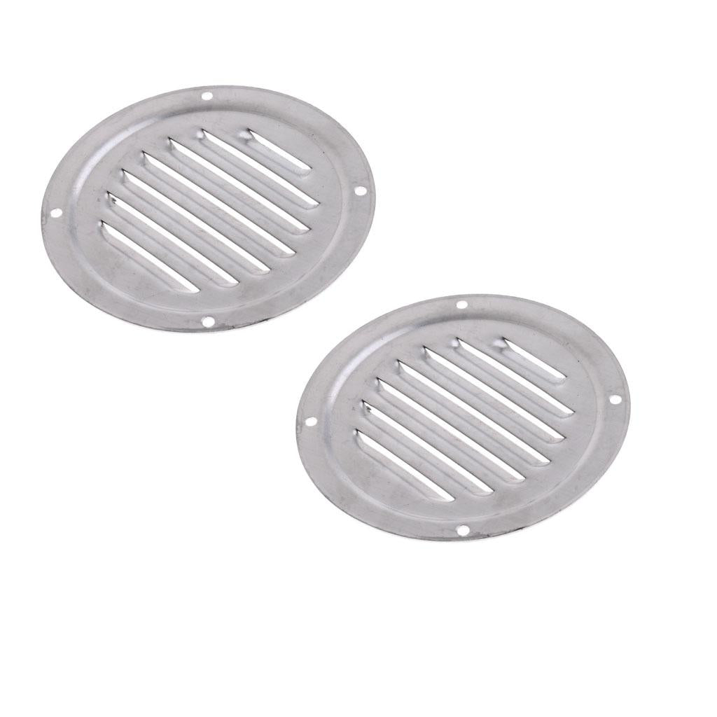 2pcs Stainless Steel Round Louvered Air Vent for Marine Boat RV Accessories