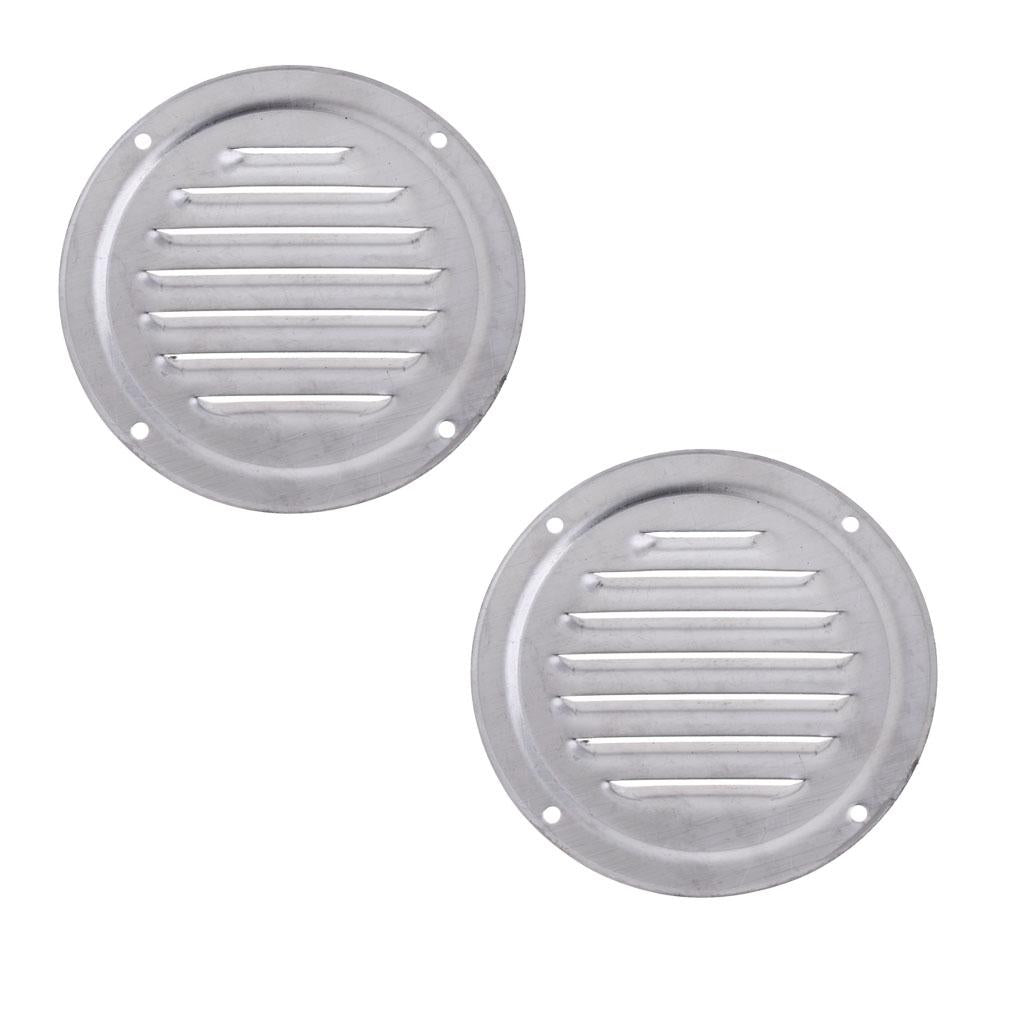 2pcs Stainless Steel Round Louvered Air Vent for Marine Boat RV Accessories