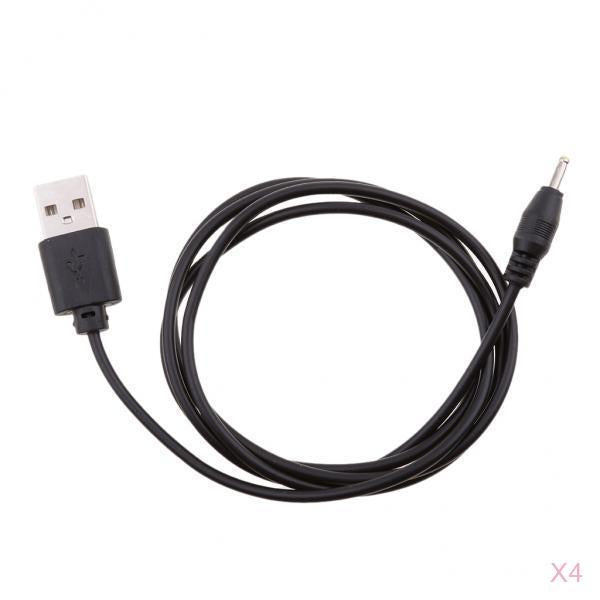 4 Pieces USB A Male To 2.5mmx0.7mm DC Tip Plug Connector Charging Cord Cable