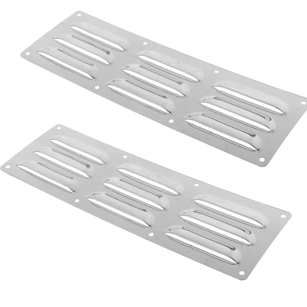 2pcs 304 Stainless Steel Marine Boat Yacht Louver Vent 9 Slot Ventilation