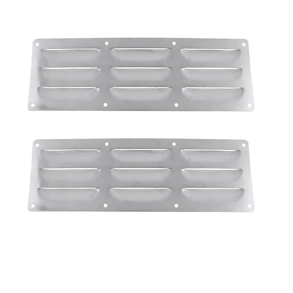 2pcs 304 Stainless Steel Marine Boat Yacht Louver Vent 9 Slot Ventilation