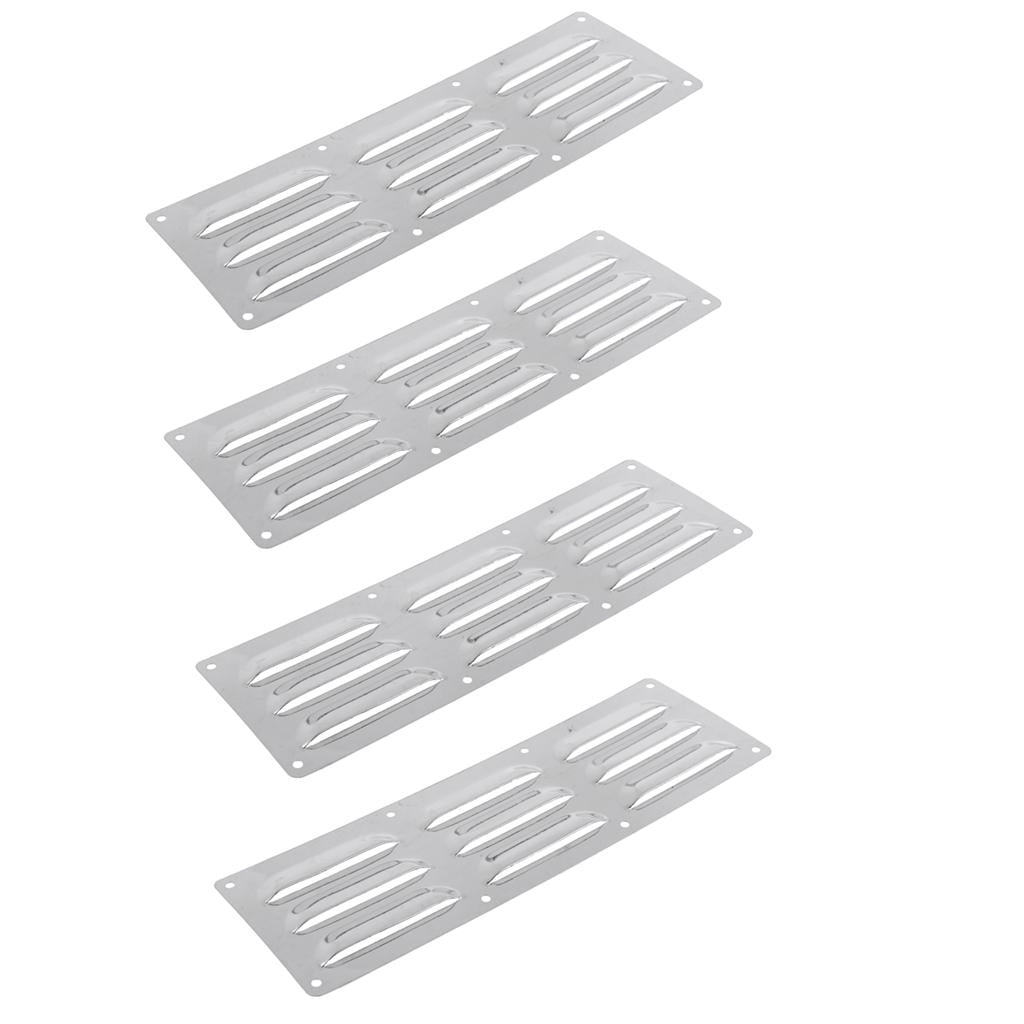 4pcs 304 Stainless Steel Marine Boat Yacht Louver Vent 9 Slot Ventilation