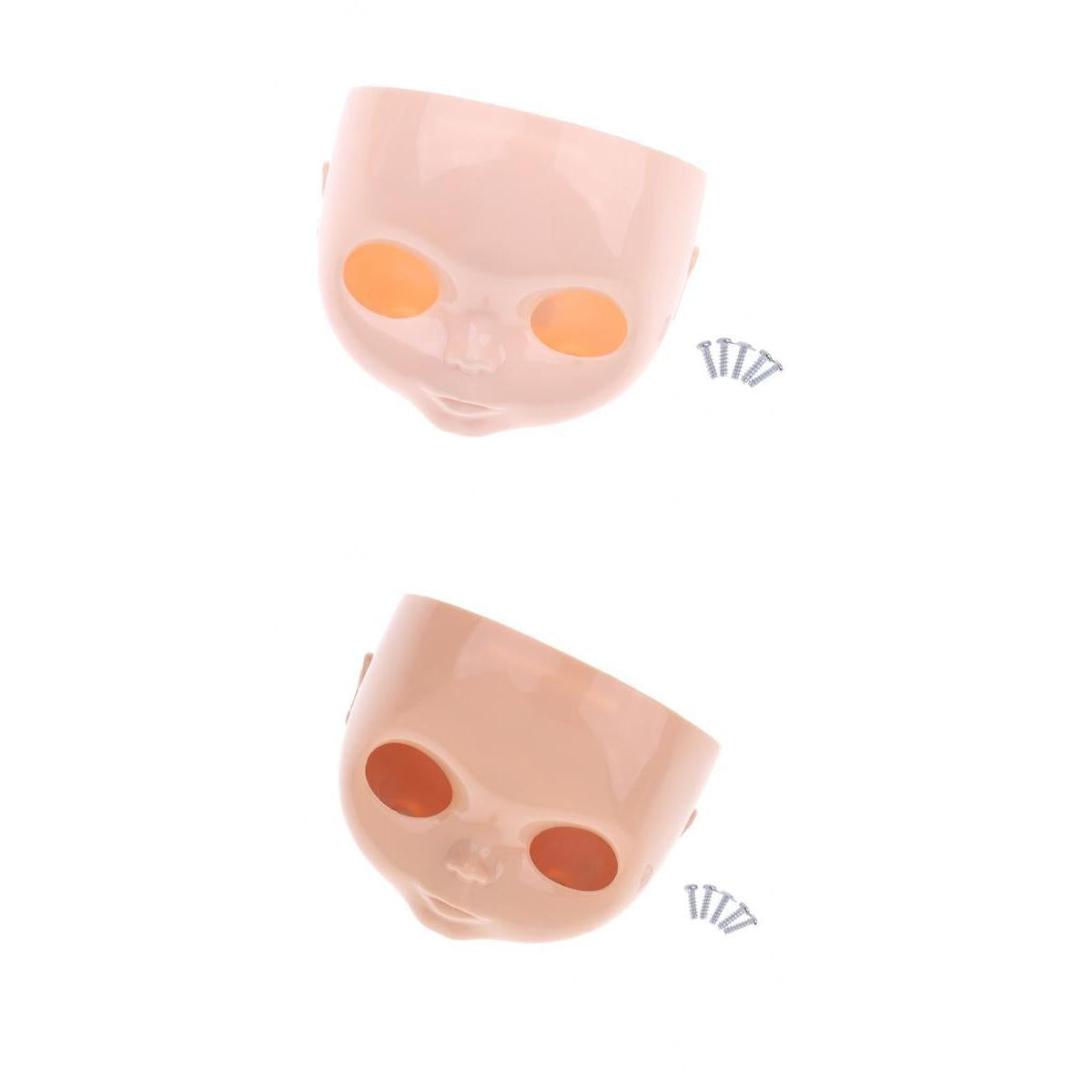 2 Pieces 12 Doll Faceplate + Backplate Head with Screws Set for Neo Blythe"
