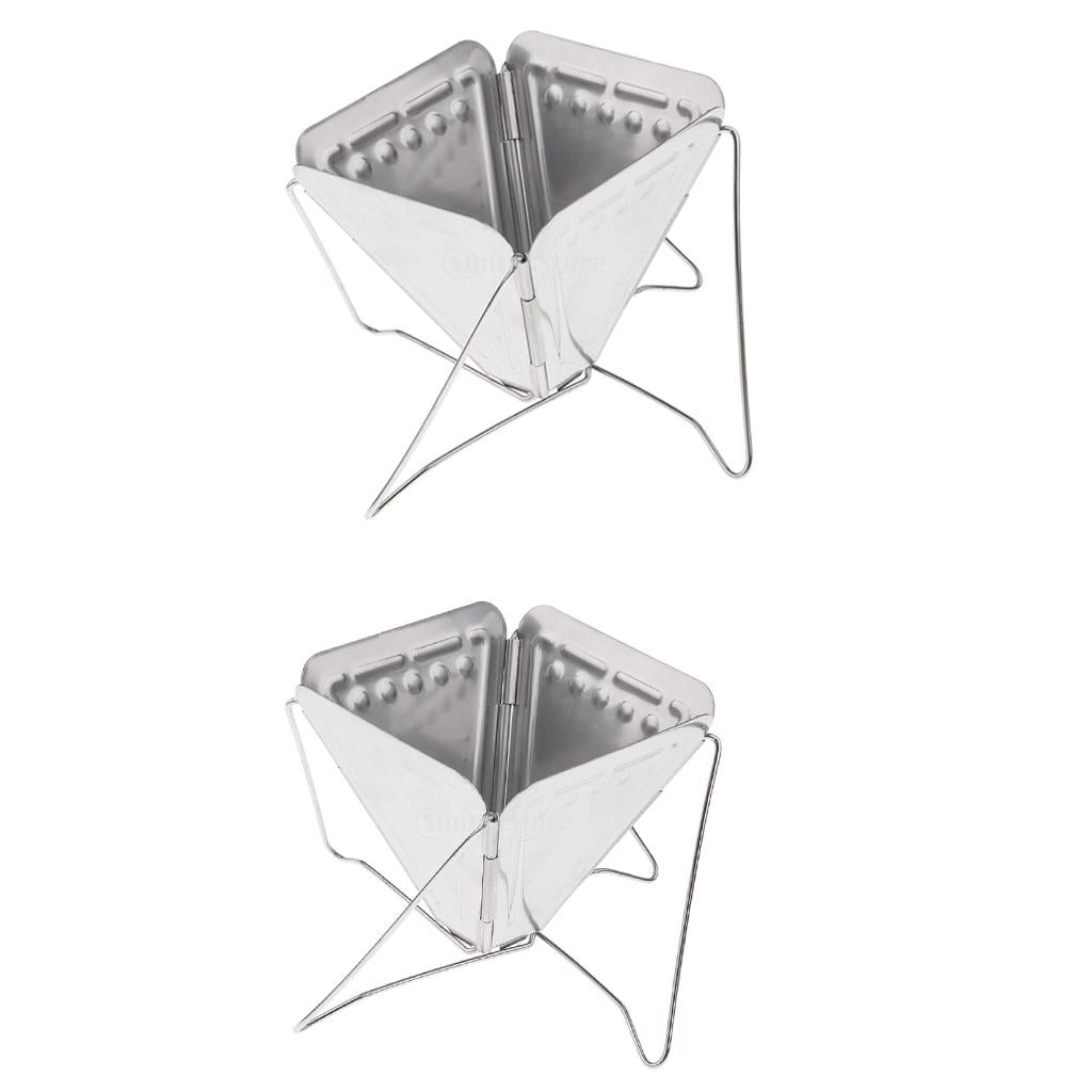 2pcs Folding Coffee Drip Support Stainless Steel Coffee Filter Holder Stand