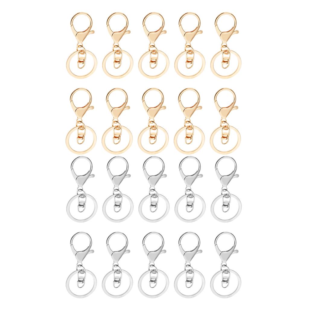 20 Pieces Lobster Snap Trigger Swivel Clips Hook Clasps Keychain Key Ring
