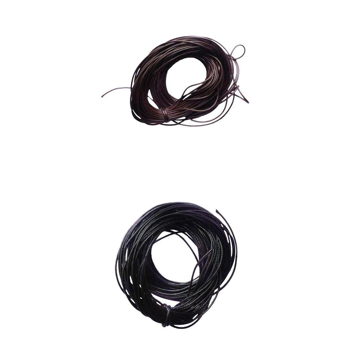 2 Pieces 10 Meters Waxed Nylon String for DIY Bracelet Jewelry Making 1mm