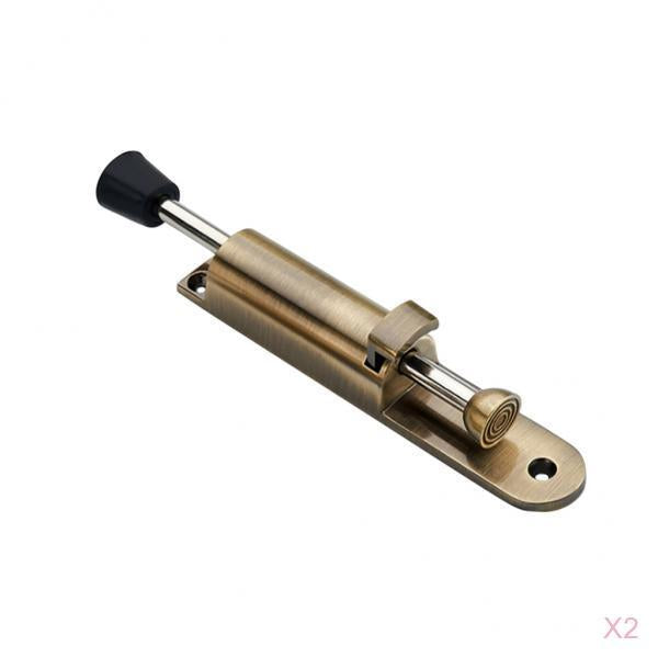 2Pcs Kick Down Foot Operated Door Stop Zinc Alloy Stopper Prop Stay Bronze