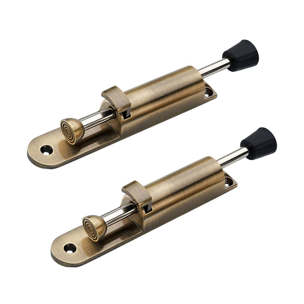 2Pcs Kick Down Foot Operated Door Stop Zinc Alloy Stopper Prop Stay Bronze