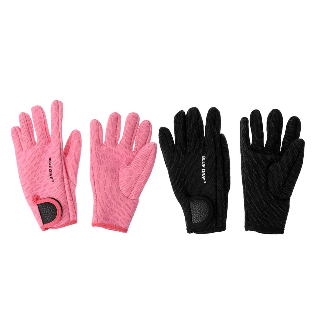 2 Pair 1.5mm Neoprene Wetsuits Gloves Diving Swimming Surfing Canoe Gloves