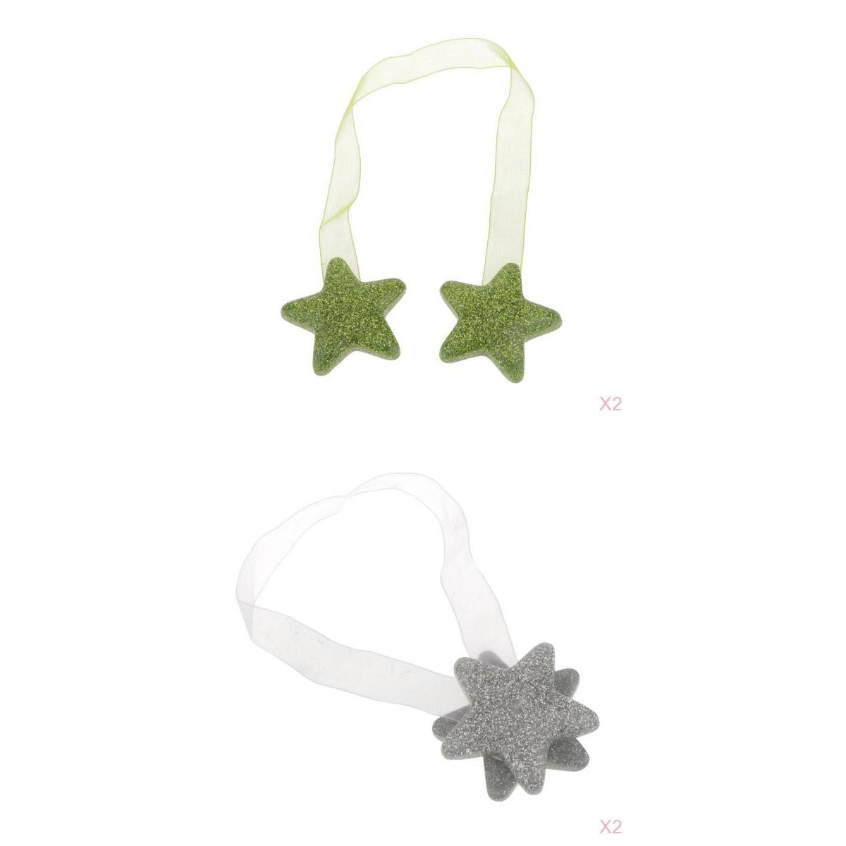 4Pieces Curtain Tie Back Buckle Magnetic Tiebacks Drapery Holdbacks Clips