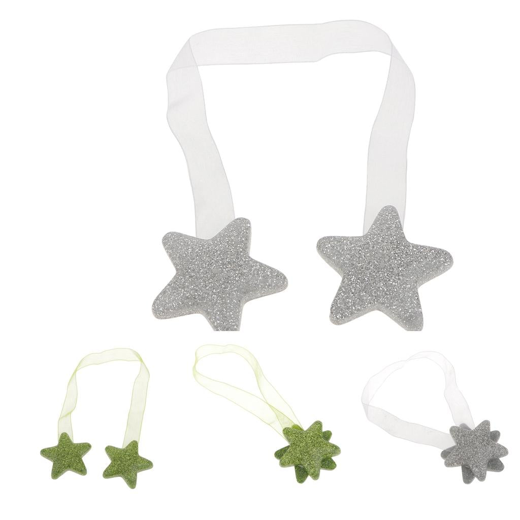 4Pieces Curtain Tie Back Buckle Magnetic Tiebacks Drapery Holdbacks Clips