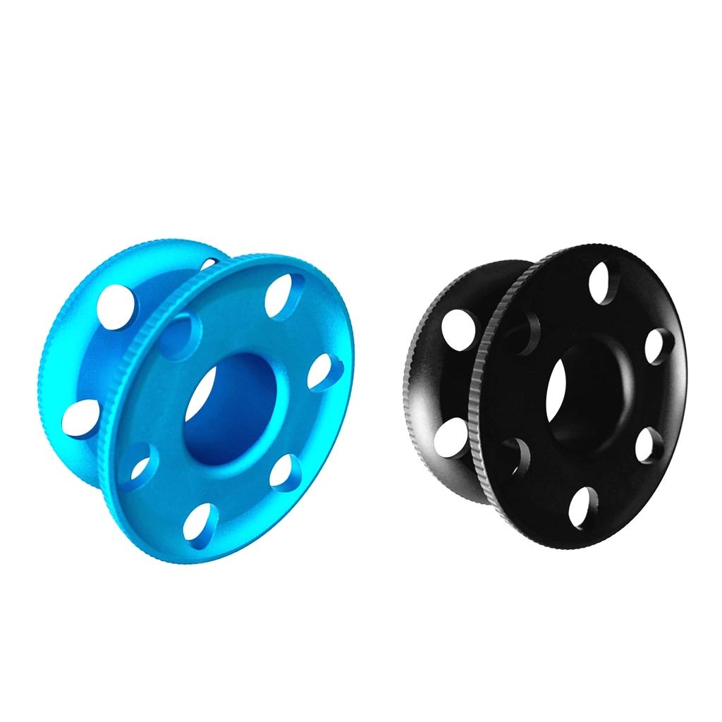 2 Pieces Aluminum Alloy Scuba Diving Finger Spool Dive Reel Guide Line Spool