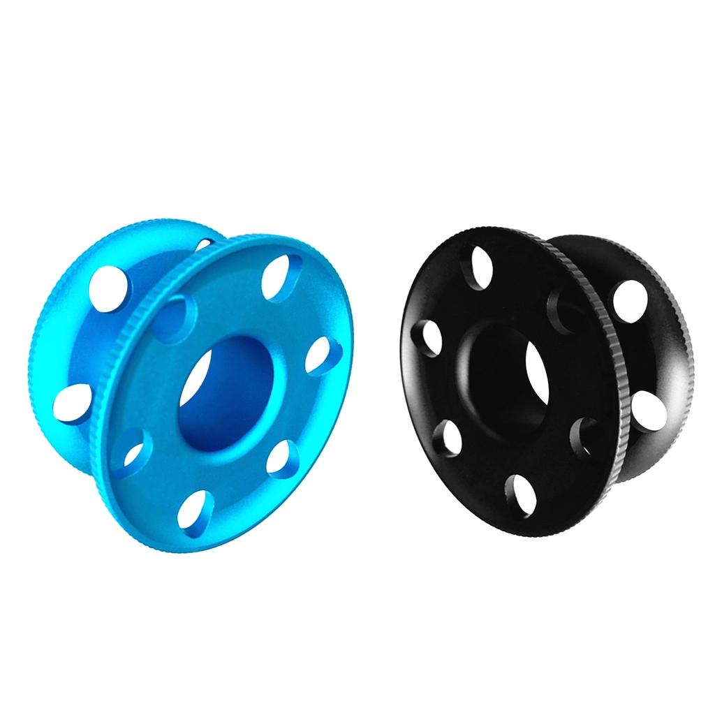 2 Pieces Aluminum Alloy Scuba Diving Finger Spool Dive Reel Guide Line Spool