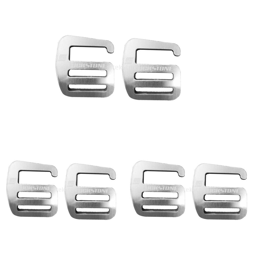 6 Pieces 1 inch G Hook Webbing Buckle for Backpack Strap Webbing 25mm Silver