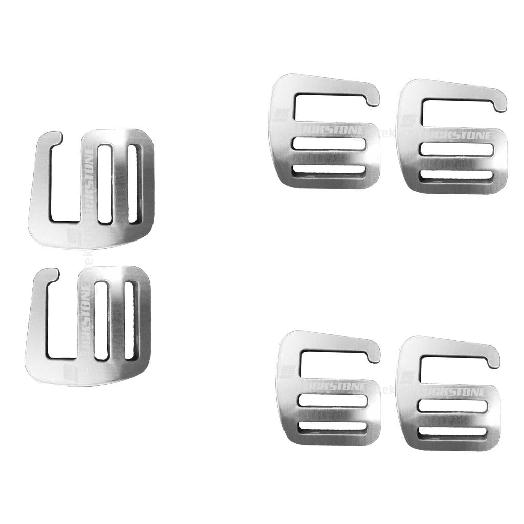6 Pieces 1 inch G Hook Webbing Buckle for Backpack Strap Webbing 25mm Silver