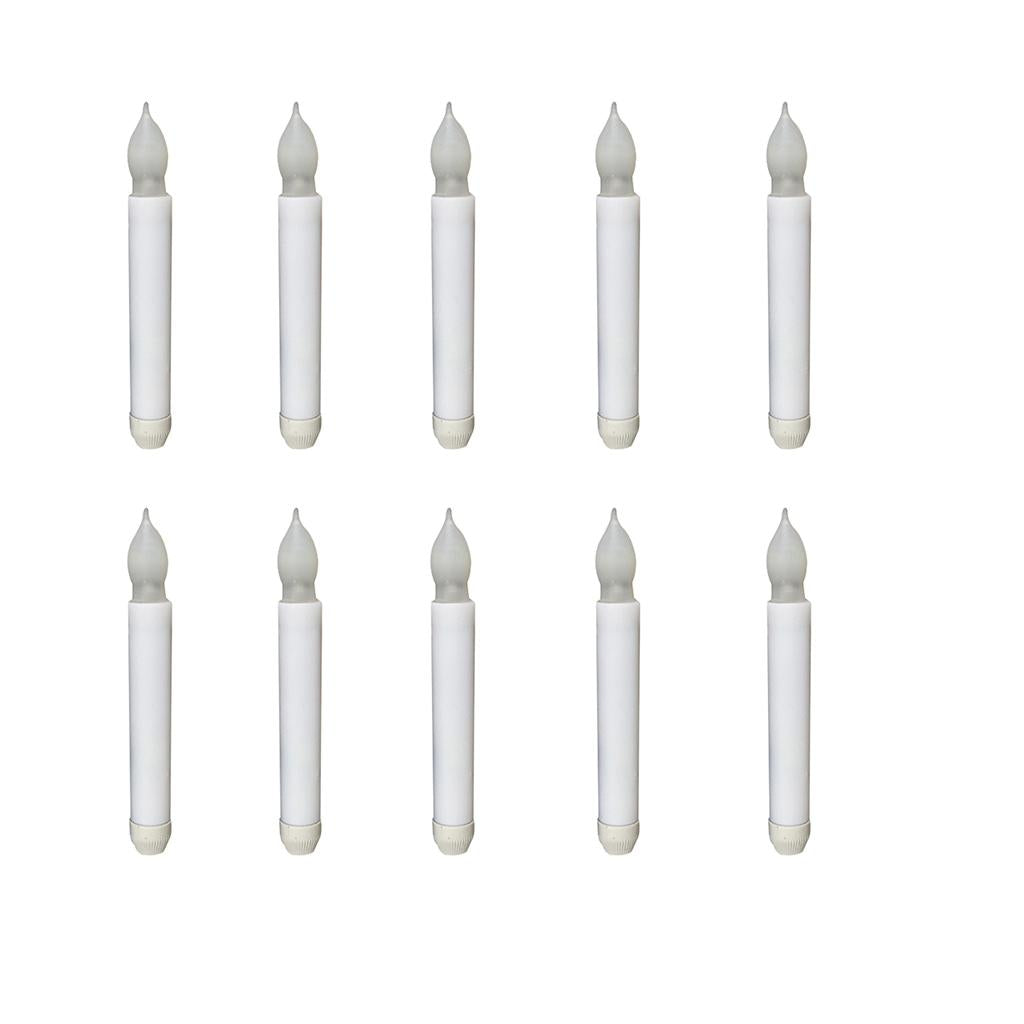 10 Pieces 165mm Tall Electric LED Candle Flameless Candle for Party Decor A
